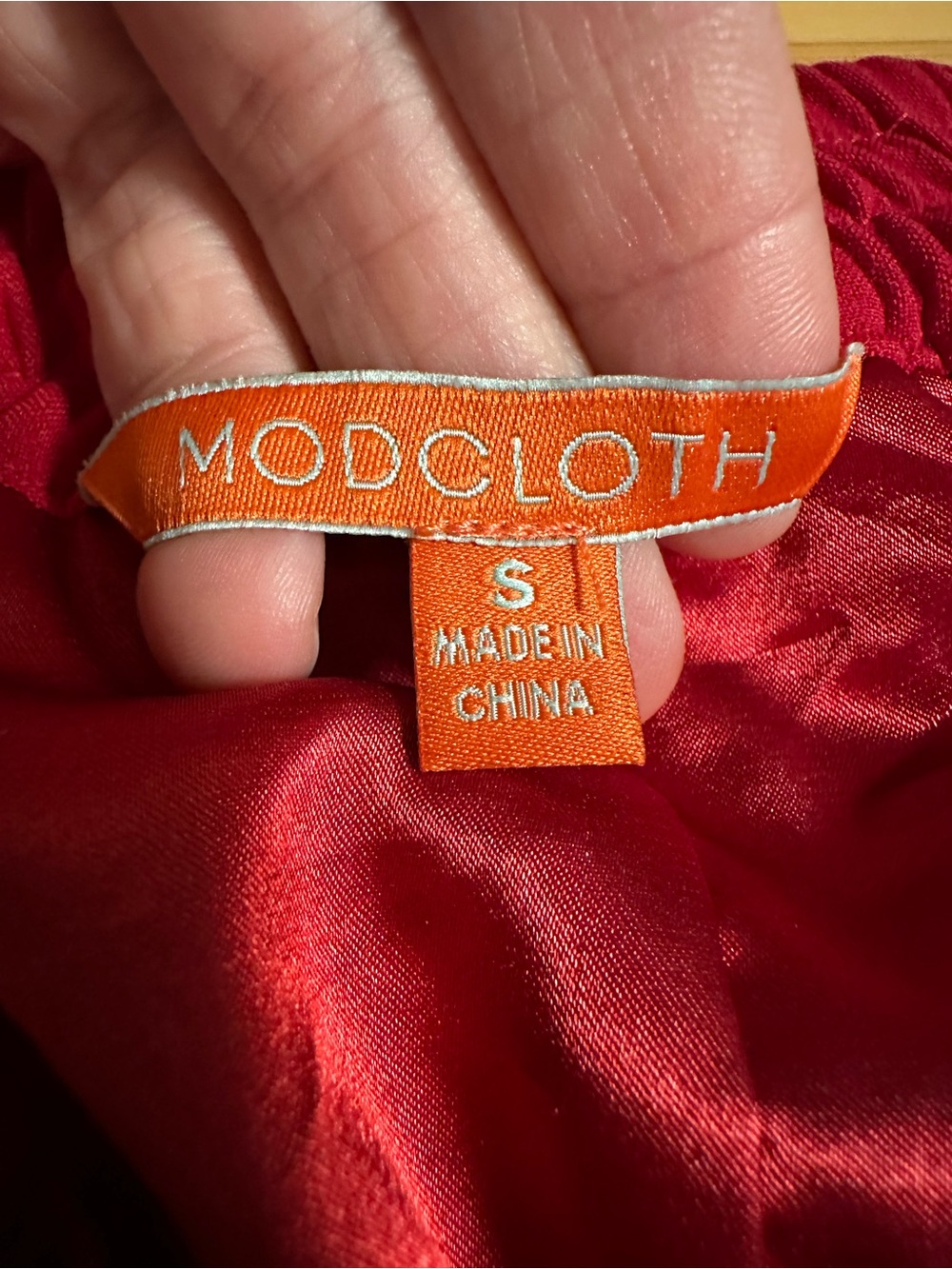 ModCloth Classic Midi Length Red Circle Skirt with POCKETS - Picture 4 of 8